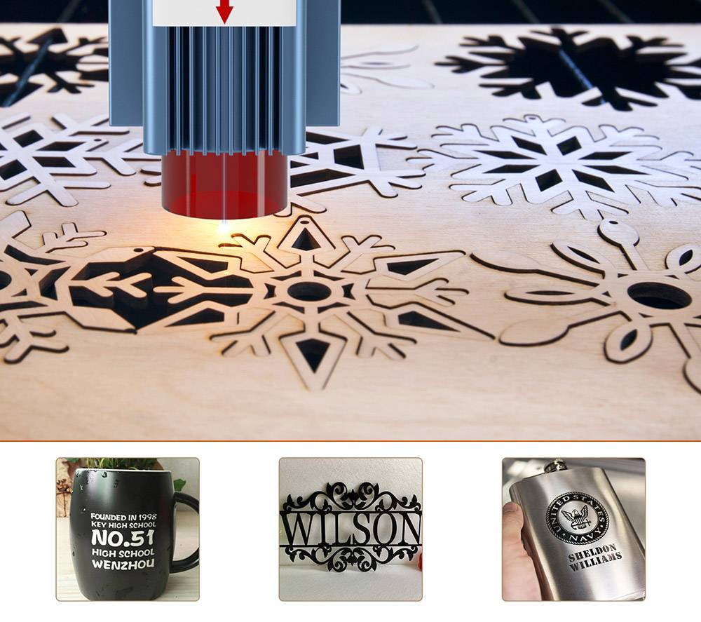 Sculpfun S9 Laser Engraver Full-Metal CNC Laser Engraving Machine 5.5W High Precision Engraving Area 410x420mm