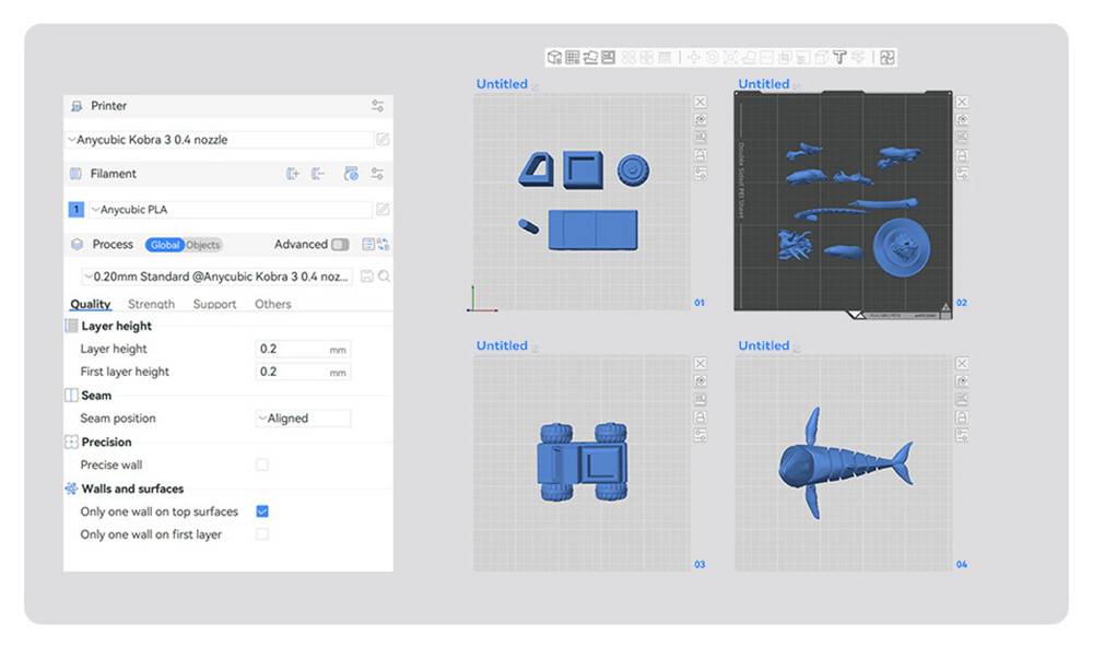 ANYCUBIC KOBRA S1 COMBO 3D Printer, Vibrant 8-Color Printing, 600mm/s Ultra-Fast Speed, Auto-leveling, 320°C Hotend, 44dB Ultra-Quiet, CoreXY Construction, 250*250*250mm