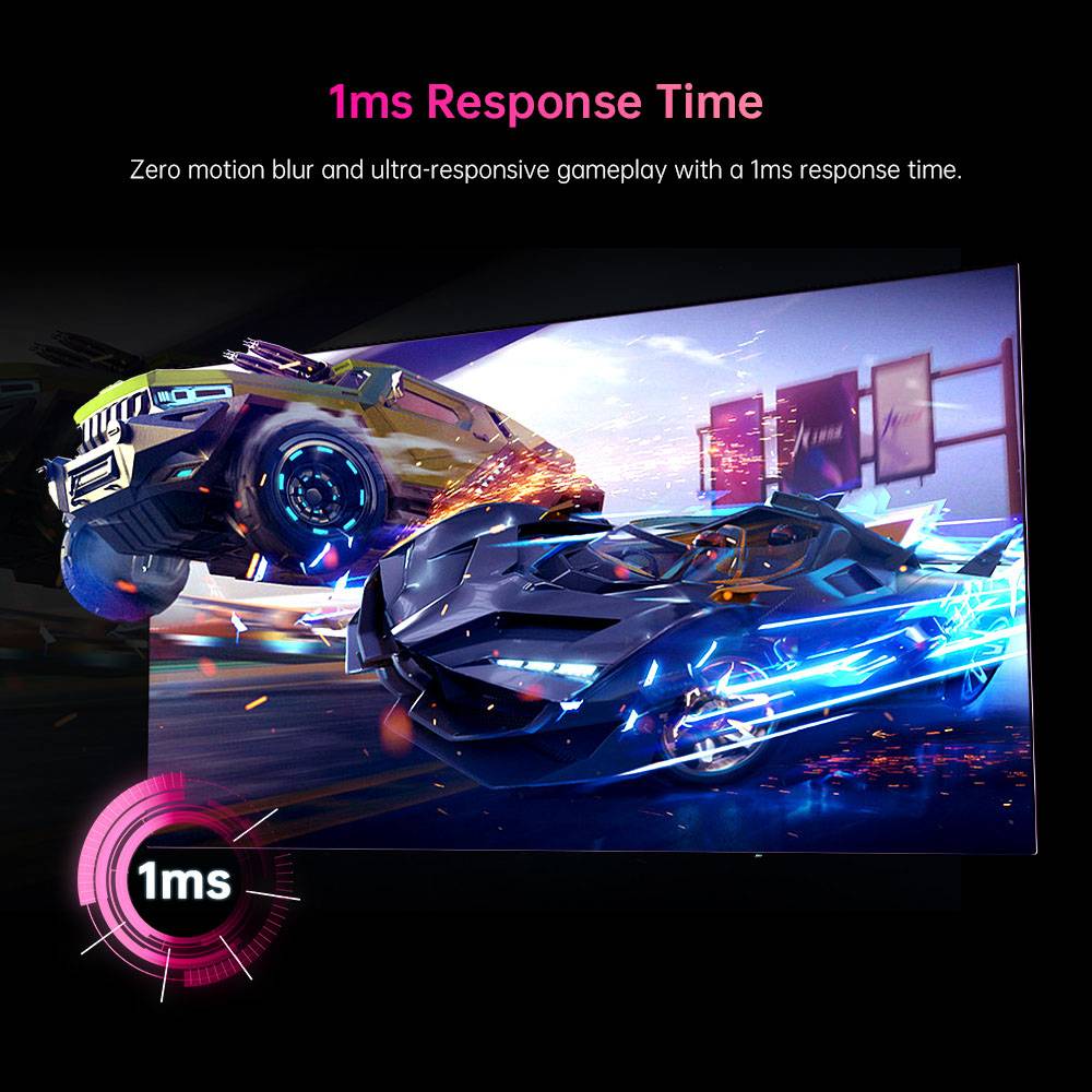 KTC H27E6 27 inch Gaming Monitor, 2560*1440 QHD Fast IPS Screen, 300Hz Refresh Rate, HDR 400, 1ms Response Time, FreeSync & G-Sync, 144% sRGB, VESA Mountable, 2*HDMI 2.1, 2*DP 1.4, 1*USB 2.0, 1*Earphone