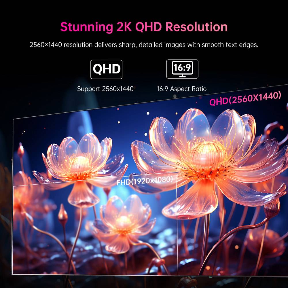 KTC H27E6 27 inch Gaming Monitor, 2560*1440 QHD Fast IPS Screen, 300Hz Refresh Rate, HDR 400, 1ms Response Time, FreeSync & G-Sync, 144% sRGB, VESA Mountable, 2*HDMI 2.1, 2*DP 1.4, 1*USB 2.0, 1*Earphone