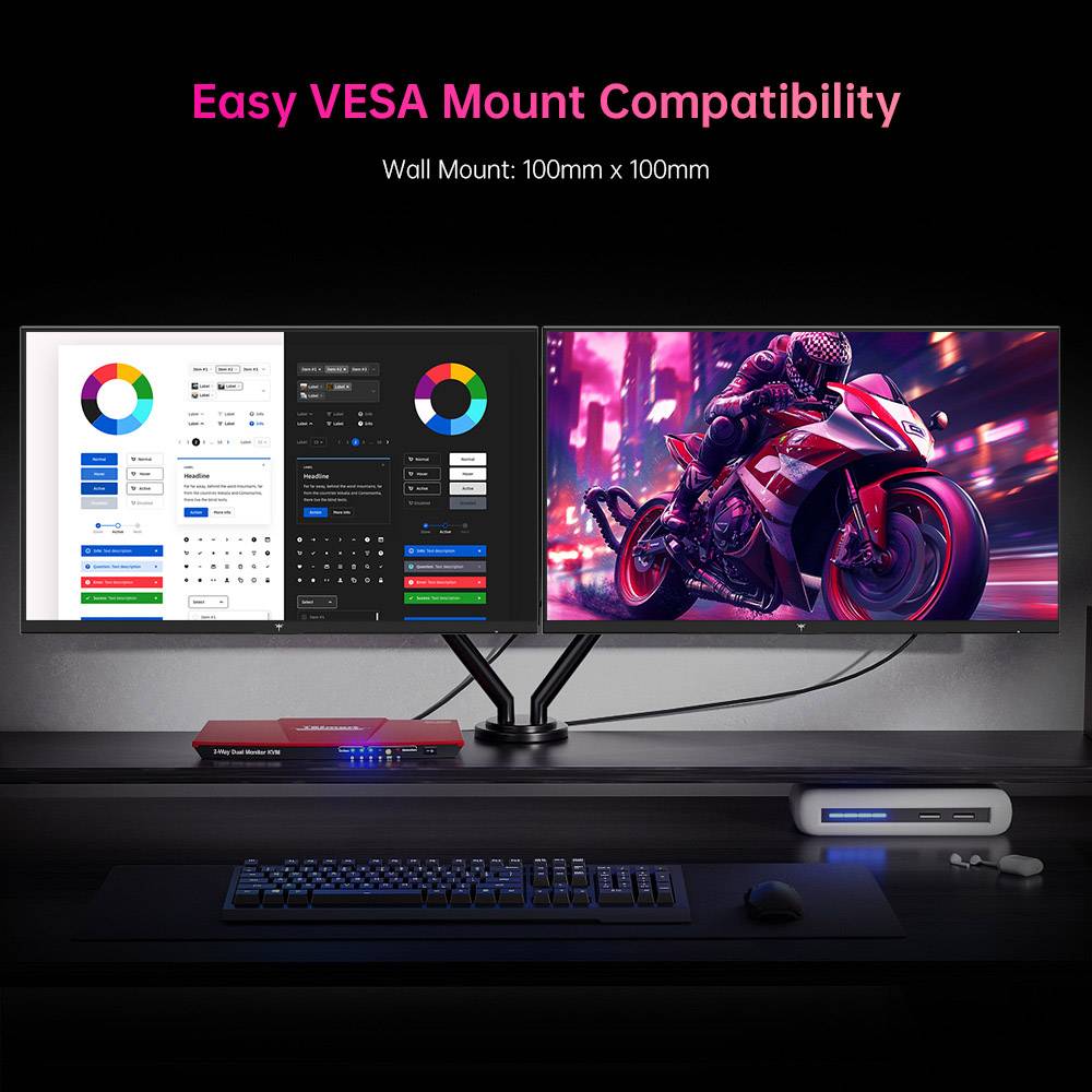 KTC H27E6 27 inch Gaming Monitor, 2560*1440 QHD Fast IPS Screen, 300Hz Refresh Rate, HDR 400, 1ms Response Time, FreeSync & G-Sync, 144% sRGB, VESA Mountable, 2*HDMI 2.1, 2*DP 1.4, 1*USB 2.0, 1*Earphone