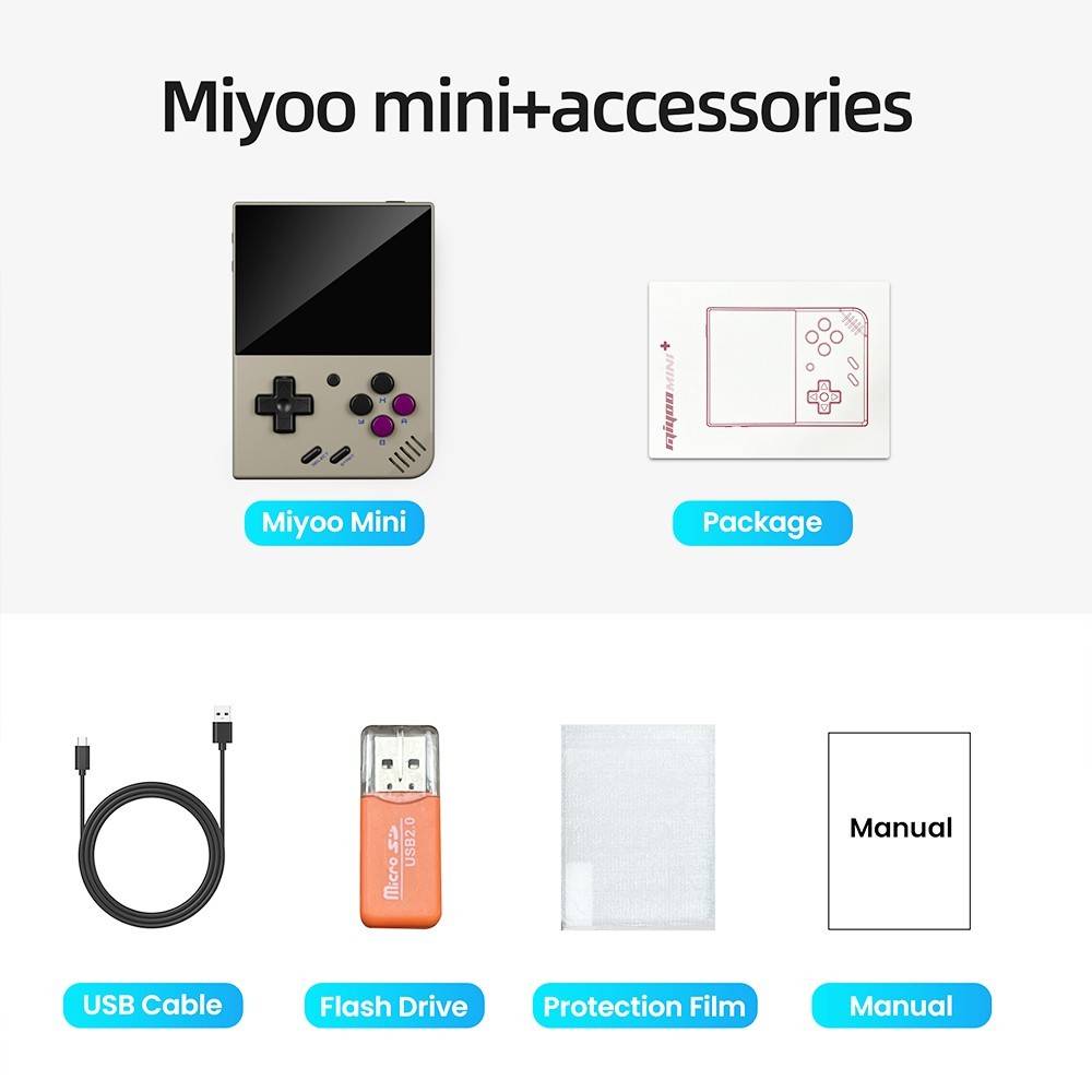 MIYOO Mini Plus Game Console 64GB - Grey