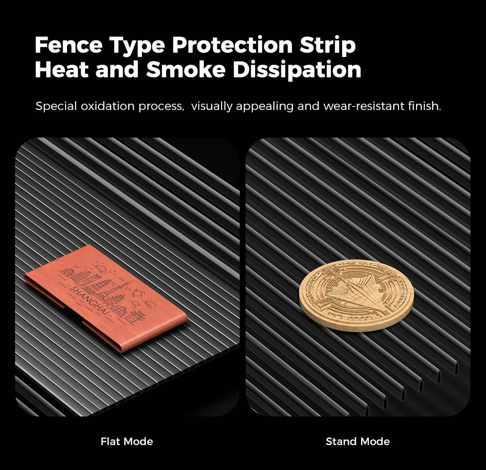 Creality Falcon2 Pro 40W Laser Engraver Cutter,  FDA Class1 Safety Certification, Smoke Exhaust, Integrated Air Assist, Built-in Camera, Fence Type Protection Strip, Fire / Airflow / Lens Monitoring, 400*415mm