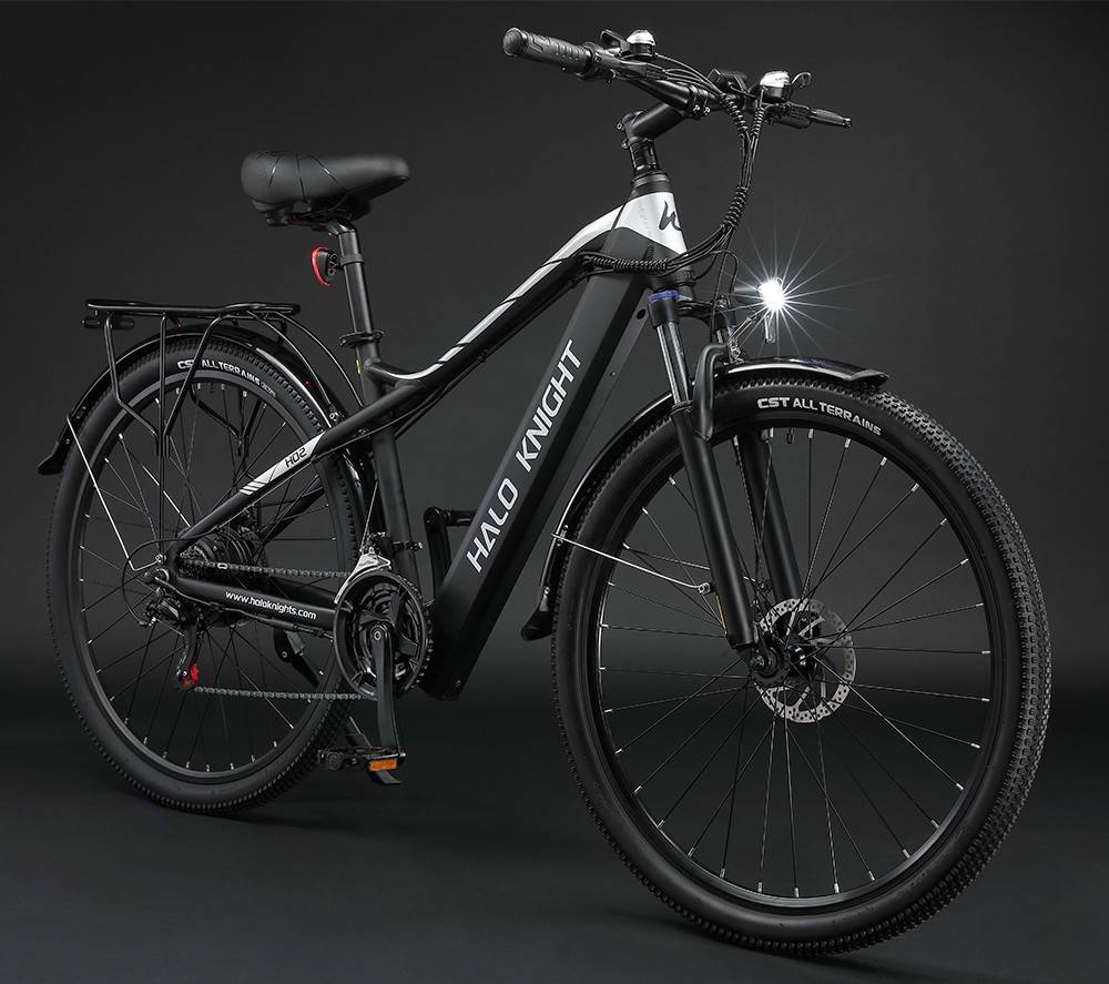 Halo Knight H02 Electric Bike, 750W Brushless Motor, 48V 16Ah Battery, 29*2.1-inch Tires, 50km/h Max Speed, 60km Max Range, Shimano 21 Speed, Mechanical Disc Brake - Black