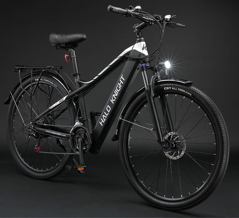 Halo Knight H02 Electric Bike, 750W Brushless Motor, 48V 16Ah Battery, 29*2.1-inch Tires, 50km/h Max Speed, 60km Max Range, Shimano 21 Speed, Mechanical Disc Brake - Black
