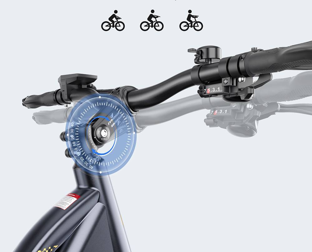 Eleglide C1 ST 27.5-inch Step-through Trekking Bike with 250W Ananda Mid-Drive Motor, 14.5Ah Battery, Max 150km Range, Hydraulic Suspension & Hydraulic Disc Brakes Shimano 7 Gears - Black