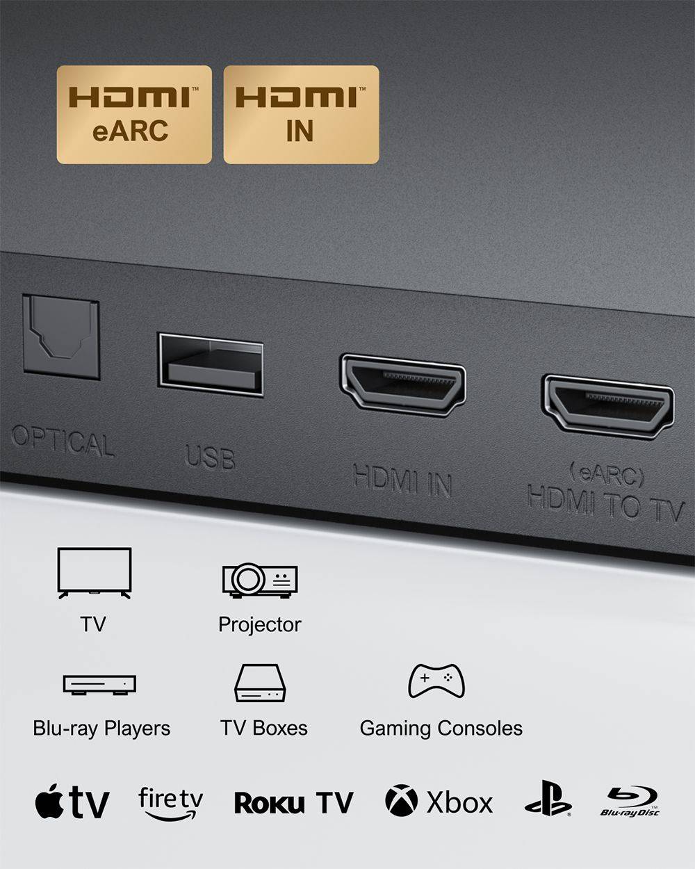 ULTIMEA Poseidon D80 7.1 Channel Soundbar Subwoofer Speaker Kit, Dolby Atmos, 460W Peak Power, APP Control, 10 Bands Equalizer Settings, 121 Preset EQ Matrices, Bluetooth 5.3