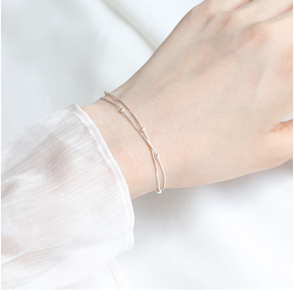 S925 Sterling Silver Gypsophila Beanie Ladies Bracelet