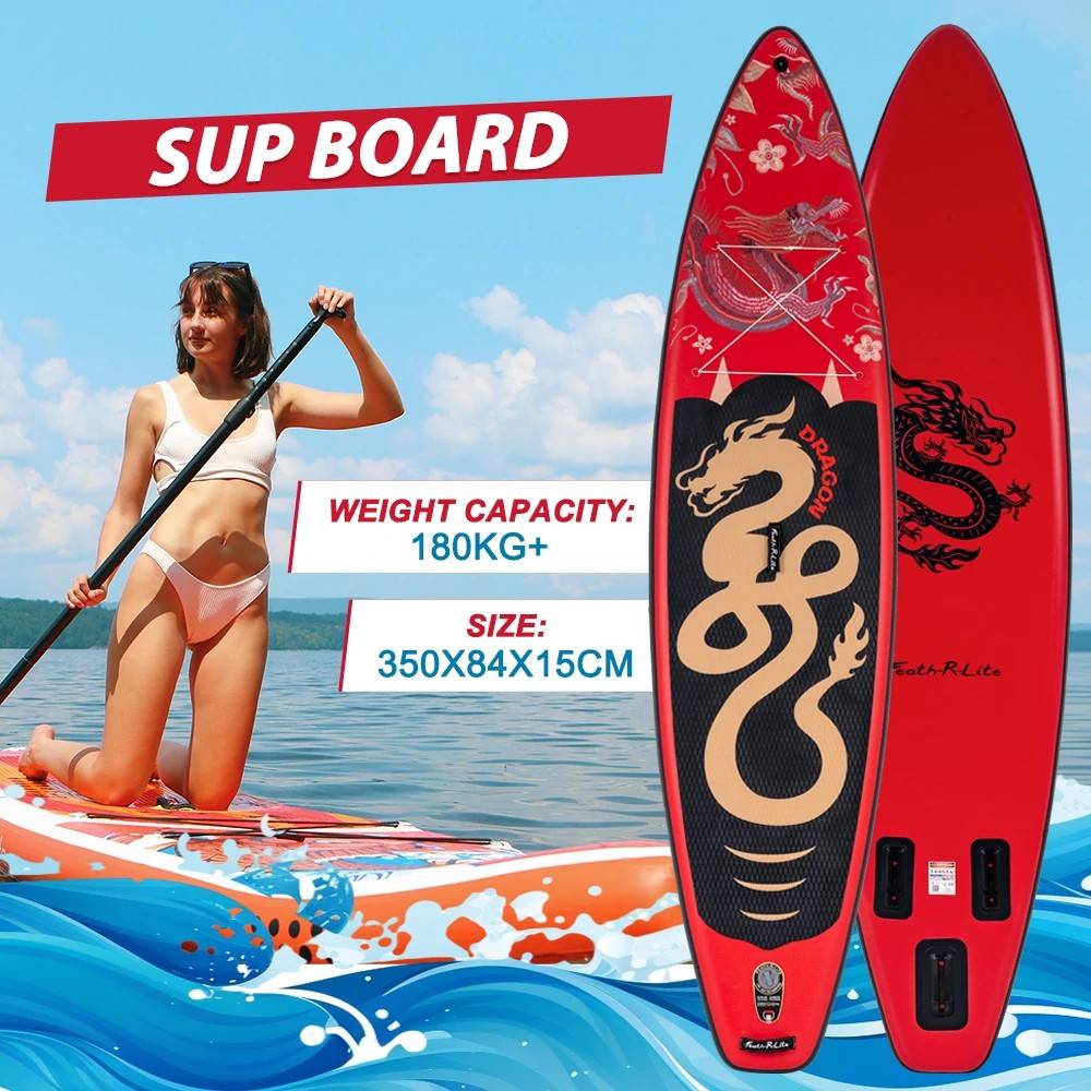 [EU Direct] FunWater SUPFR17S Stand Up Paddle Board 350*84*15cm 180kg Capacity 12-15 PSI Pressure EVA Non-slip High-density PVC Air Valve