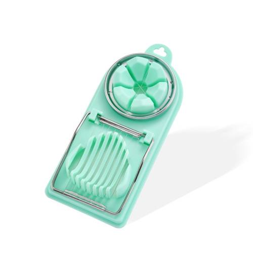 6 PCS Multifunctional Egg Cutter Kitchen Tool Stainless Steel Fancy Egg Cutter(Green)