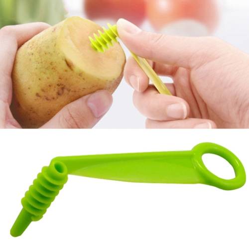 Kitchen Household Spiral Slicer Hand Cranked Slicing Roller Knife-1