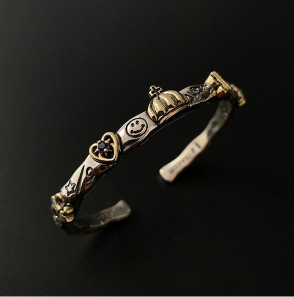 Men Wristband Cuff Dragon-Head Viking Bracelet Jewelry Fashion Accessories(Antique Gold Plated)