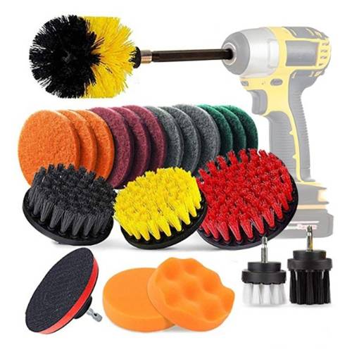 Floor Wall Window Glass Cleaning Descaling Electric Drill Brush Head Set