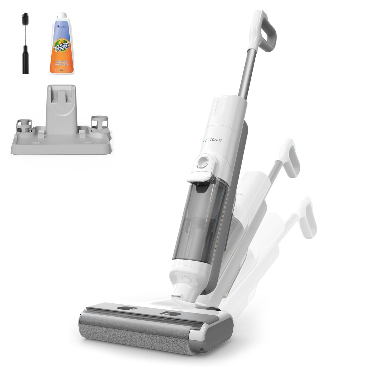 Proscenic F10 Ultra Cordless Wet Dry Vacuum Cleaner 3 in 1 Smart Floor Washer 60 Min Runtime 1 3L Dual Water Tank Self Cleaning