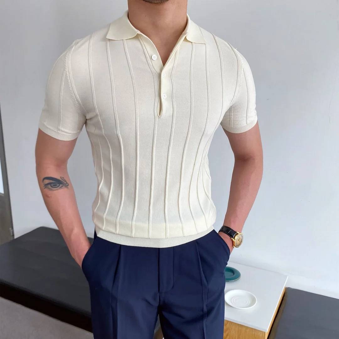 Gentleman classic knit  shirt