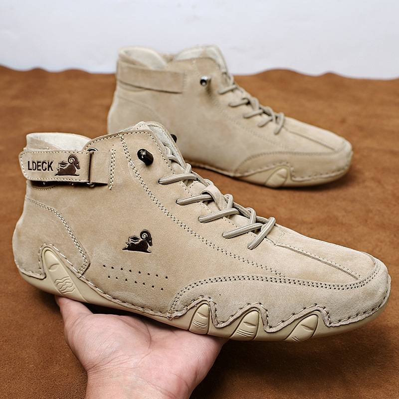 Octopus Men&#039;s Shoes High Top Men&#039;s Sports Casual Shoes Toe Layer Genuine Leather Martin Boots
