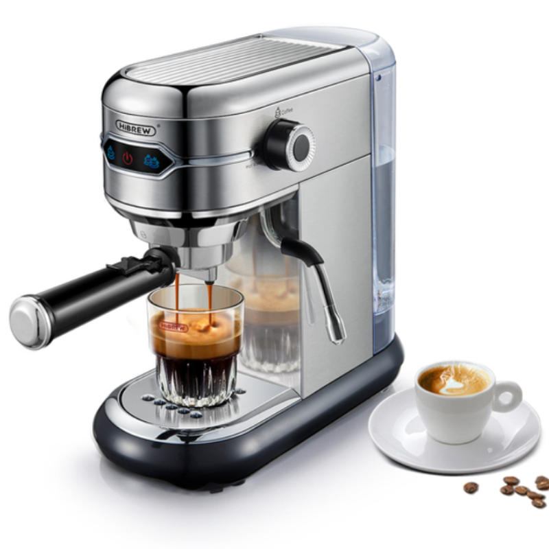 HiBREW H11 Coffee Maker Cafetera 19 Bar Inox Semi Automatic Super Slim ESE POD&amp; Powder Espresso Cappuccino Machine Hot Water