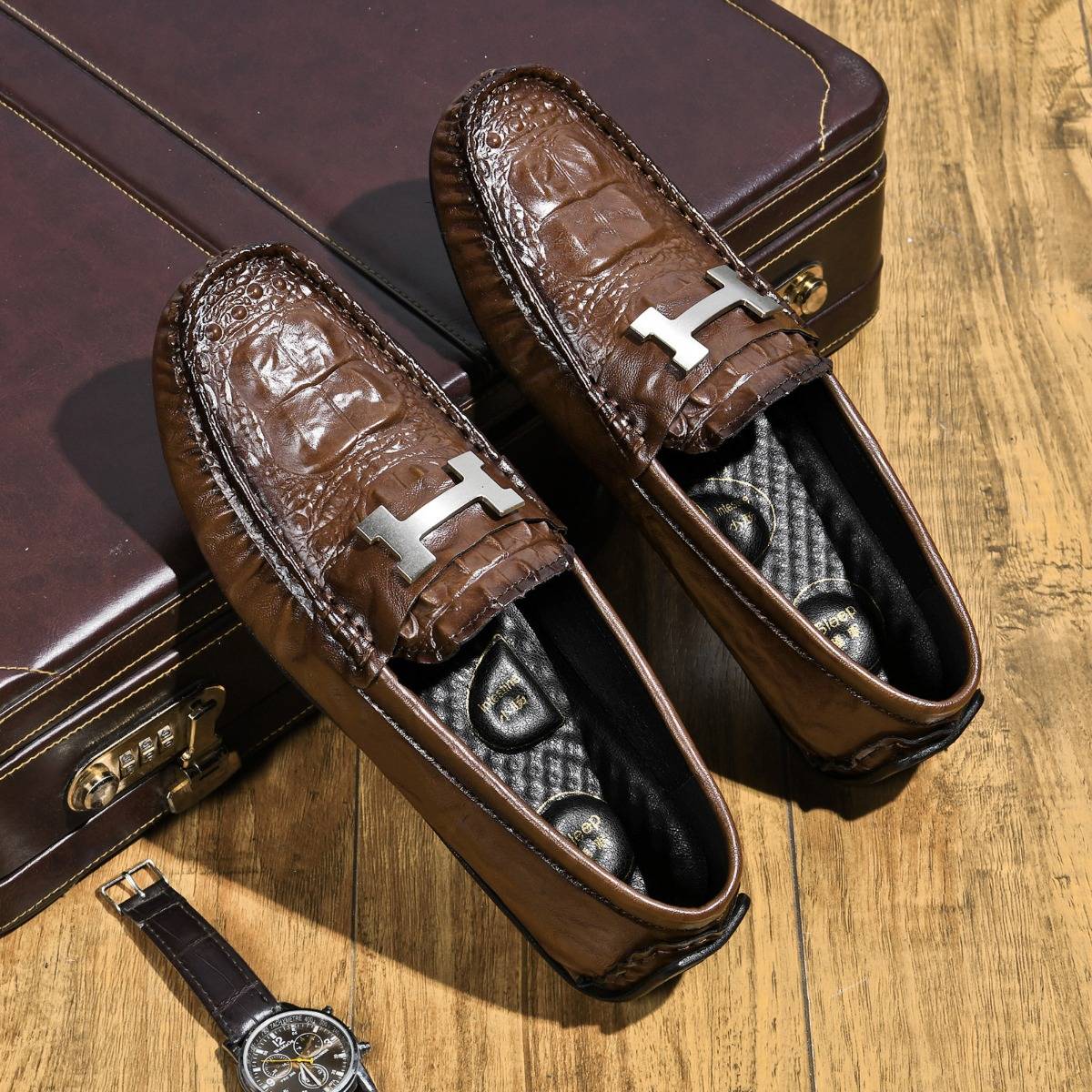 men&#039;s british casual driving shoes