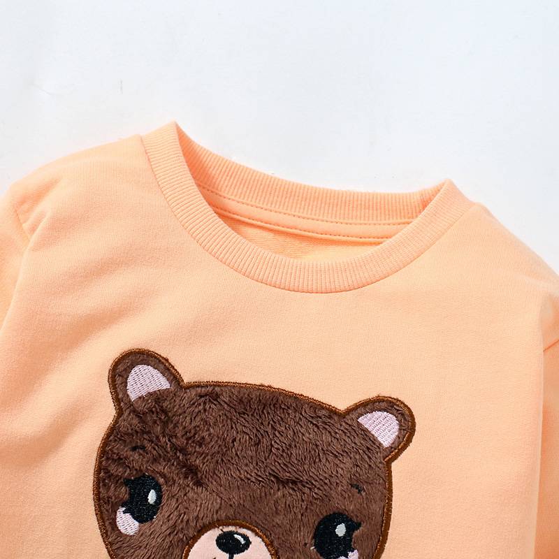 Girls&#039; long sleeve sweatshirt, children&#039;s cartoon pullover sweatshirt, European and American autumn cute cotton top
