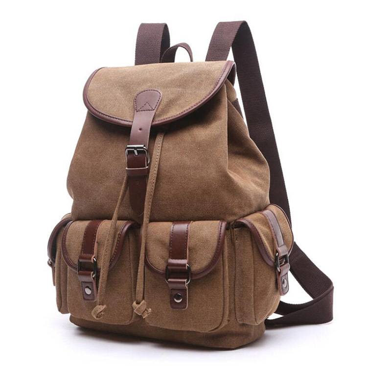 New fashion men&#039;s backpack vintage canvas backpack school bag men&#039;s travel bags large capacity travel laptop backpack bag