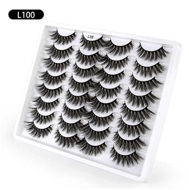16pairs /Box Natural Long False Eyelashes Fluffy 3D Mink Lashes