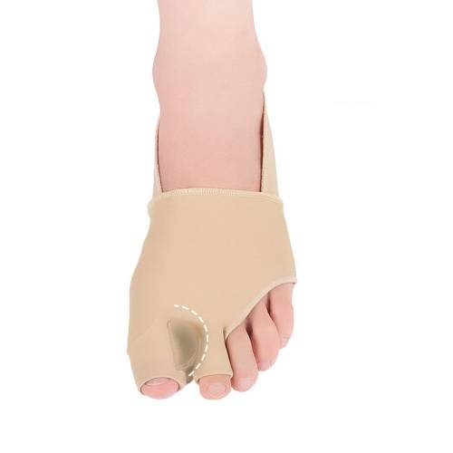 1 Pair Two Toes Split Toe Guard Foot Cover Toe Separation Thumb Varus Correction Foot Cover,Style: Inner Package Gray