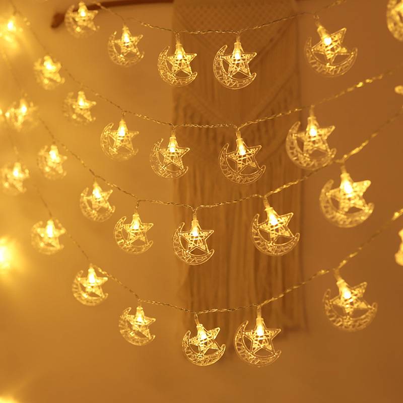 LED Moon castle light string Palace Star Moon Middle East Festival battery box decorative light string