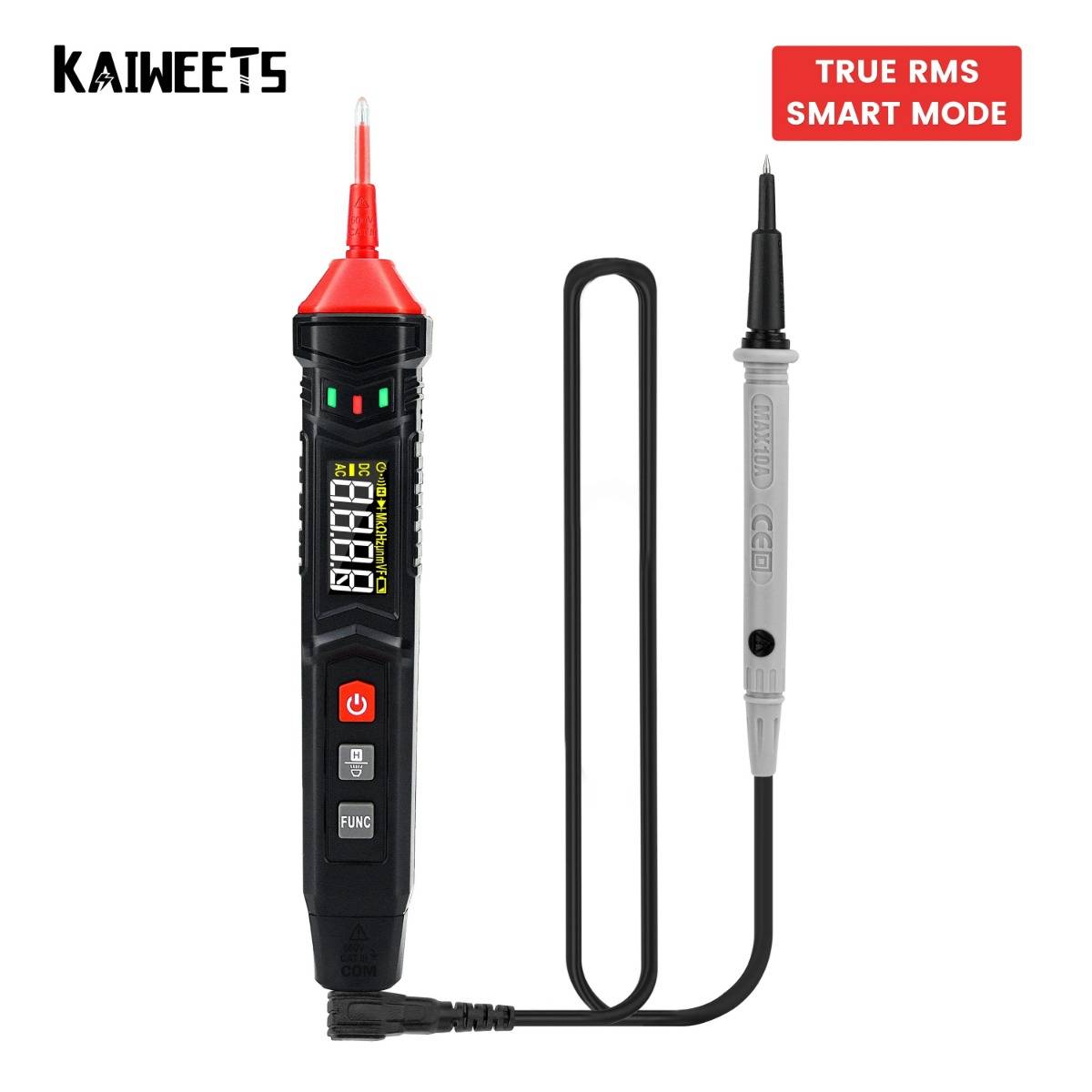 ST120 TRUE-RMS Smart Pen Multimeter Digital DC AC Voltmeter, Resistance Capacitance Diode Continue Hz Detector Live Wire Tester