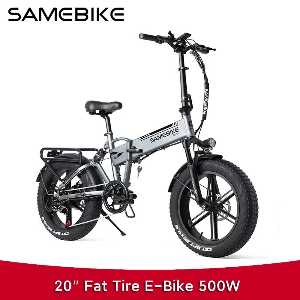 Samebike XWLX09 Opvouwbare Elektrische Fiets 500W 48V 10Ah SHIMANO7Speed Verstelbare 20 &quot;Aluminium Full Suspension Mtb Ebike