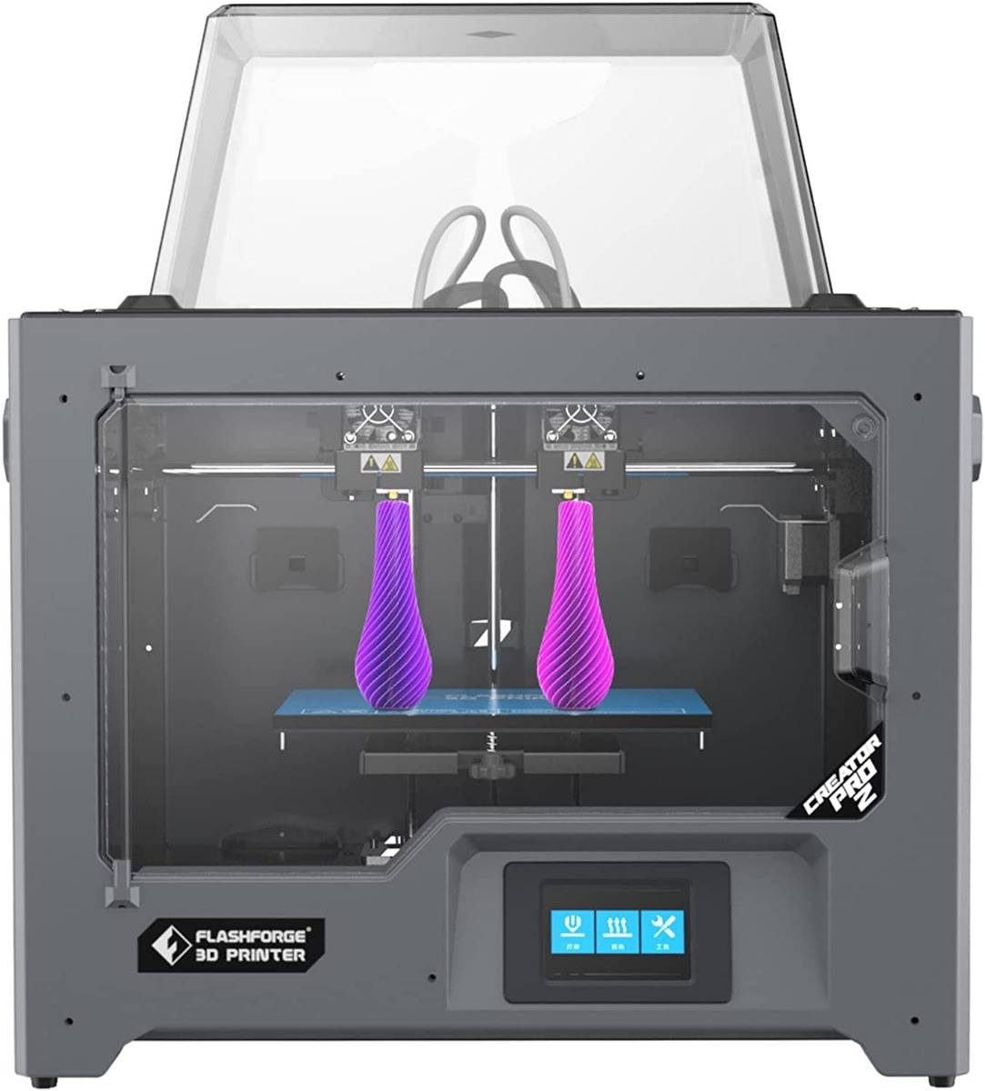 Flashforge Creator Pro 2: Dual Extruder 3D Printer, Advanced Features, Durable Build