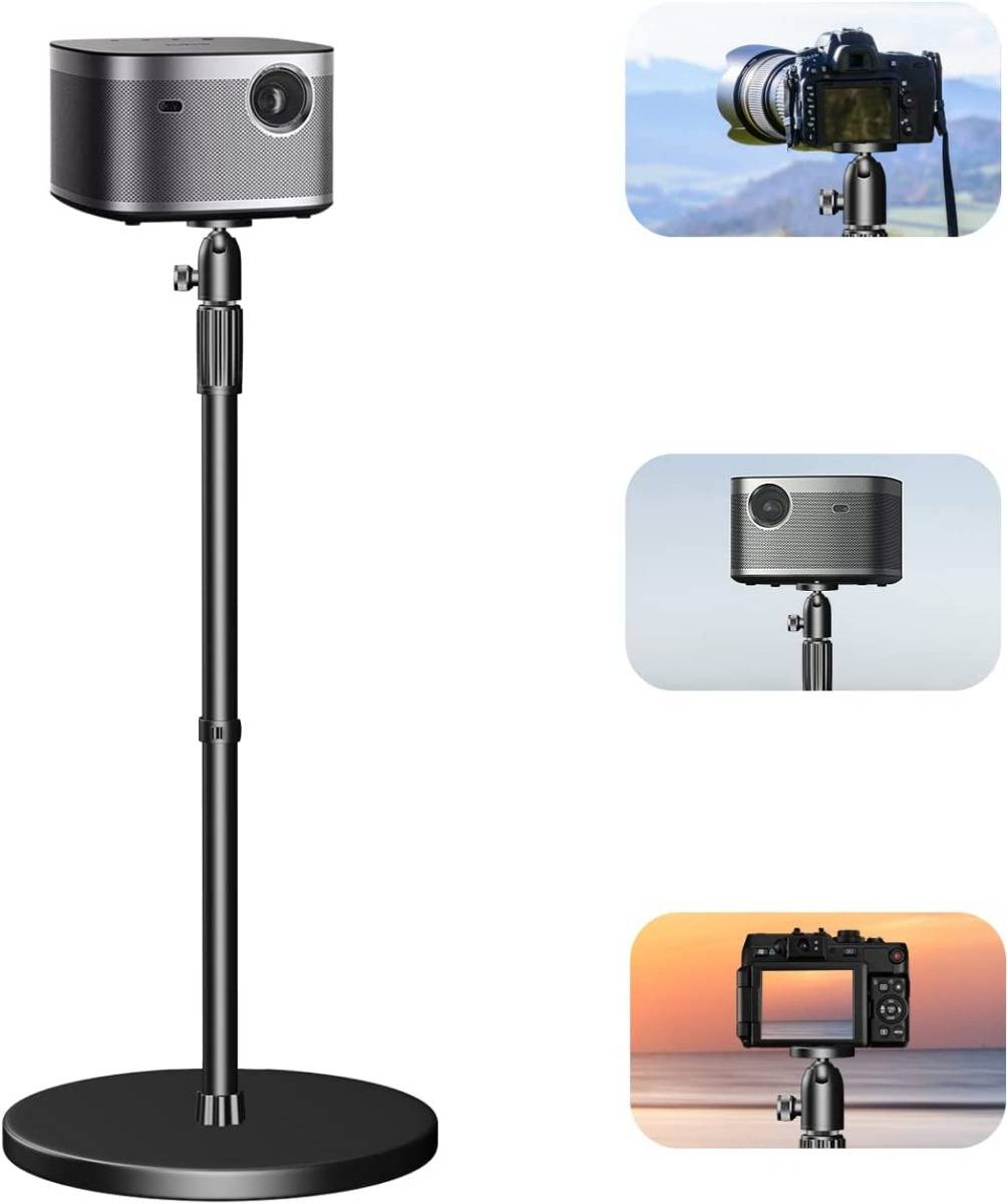 SKERELL Projector Floor Stand Projector Stand Universal Camera Floor Stand, Forged Made of High-Quality Aluminium Alloy Adjustable Height Perfect for