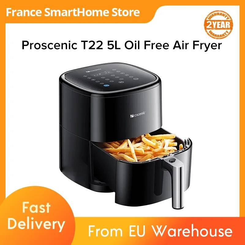 Proscenic T22 5L Electric Air Fryer without Oil Smart Kitchen Accessory Intelligent Air Fryer Oven Alexa &amp; Google Voice Control