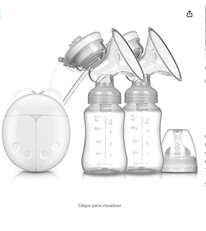 Bomba tira leite elétrica inteligente, USB BPA Free Bomba tira leite dupla de segurança Confortável e leve Bomba tira leite automática pós-parto com m