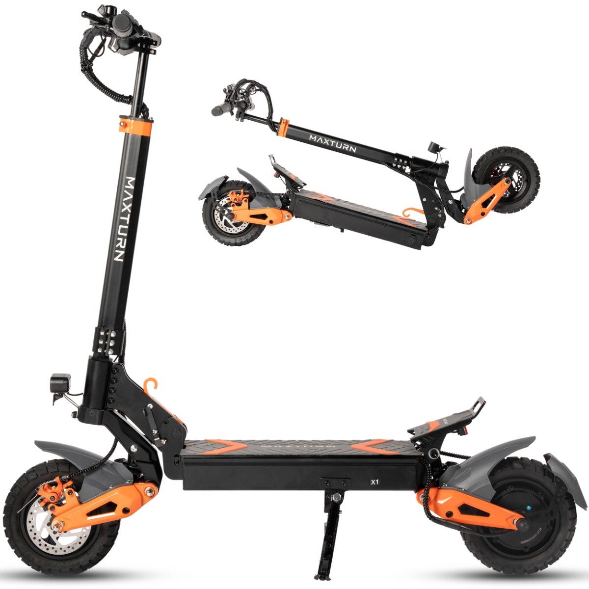 [EU Direct]Maxturn X1 Adult City Commuter Electric Scooter 1000W Motor 48V 15.6AH Battery E-scooter 10”Tires All-terrain electric scooter