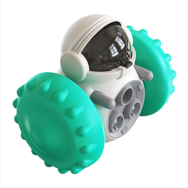 Non-electric wobbler pet food leakage device