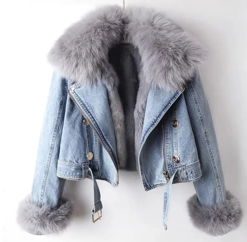 L&#039;ATERIBÉLLE EDGY DENIM JACKET