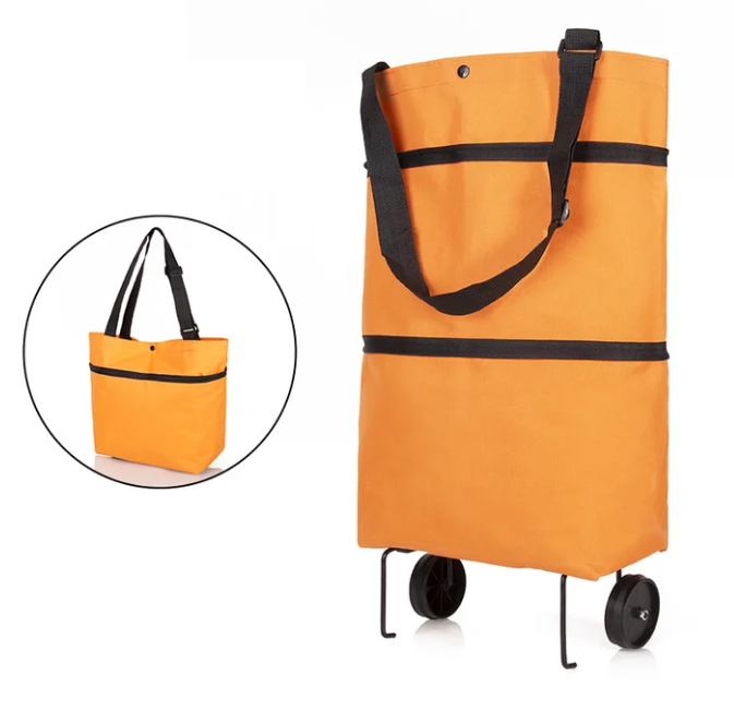 - 2-in-1 Shopping Bag Folding Green Bag
