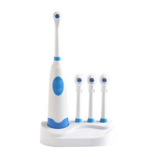 2W Creative Household Waterproof Rotary Electric Toothbrush Set with 4 Replacement Brush Heads &amp; Base, 8500 Revolutions Per Minute
