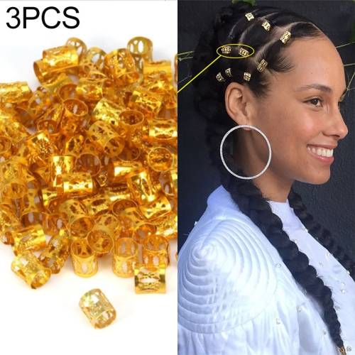 3 PCS Dreadlocks Aluminum Rice Beads Hair Accessories