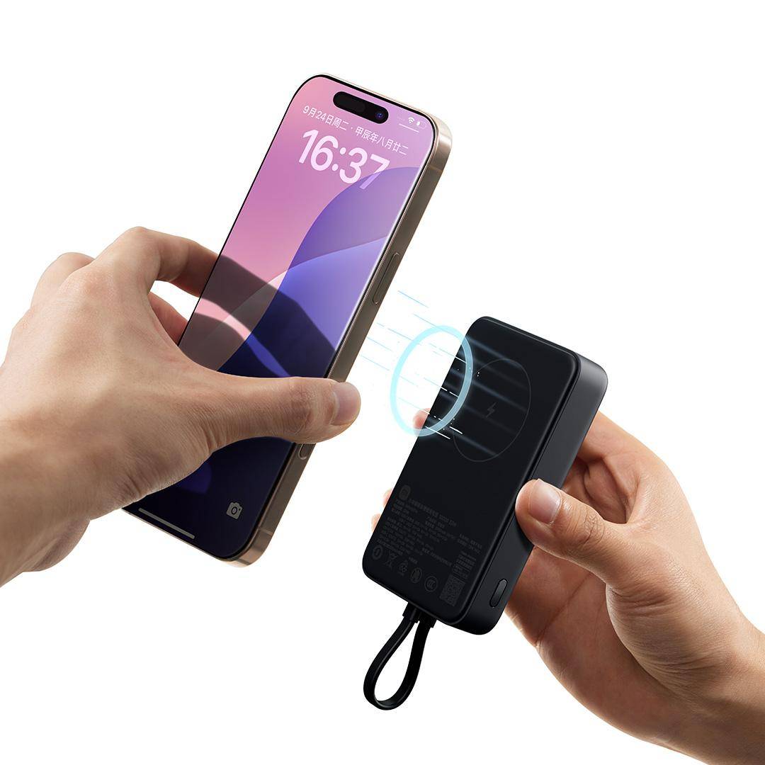 XIAOMI 10000mAh 33W Magnetic Power Bank With Built‑in USB‑C Cable Wireless & Wired Fast Charging Type-C