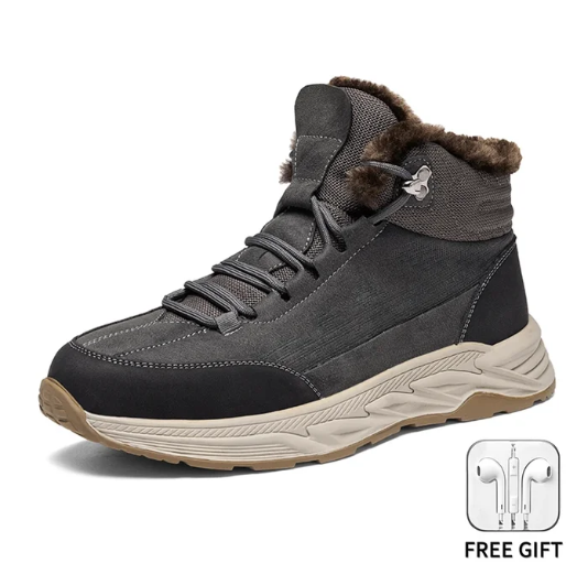 OEING Men&#039;s Shoes Winter Casual Sneakers Men Ankle Boots Snow Cotton Plush Warm Retro Style Free Shipping Non Slip Rubber Sole