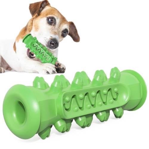 Dog Molar Stick Sound Bite Leakage Dog Toothbrush(Green)