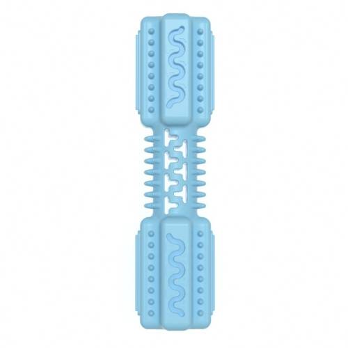 Pet Toy Bone Shaped Molar Stick TPR Gnawing Teeth Cleaning Toy(Gentleman Blue)