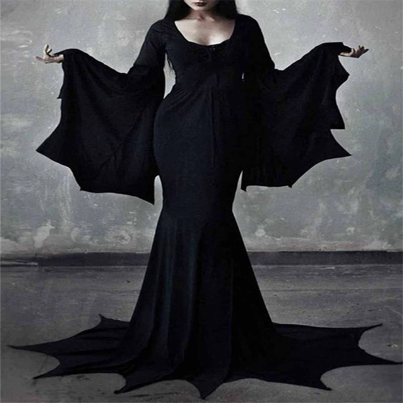 Women&#039;s Halloween Witch Cropped Maxi Dress