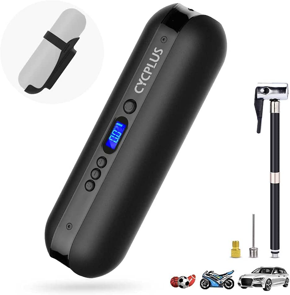 Portable Mini Air Compressor: Bike Pump with Battery &amp; Emergency Features