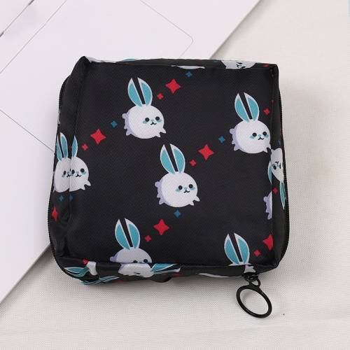 3pcs XK01 Cartoon Portable Waterproof Sanitary Storage Bag Cosmetic Bag(Black Rabbit)