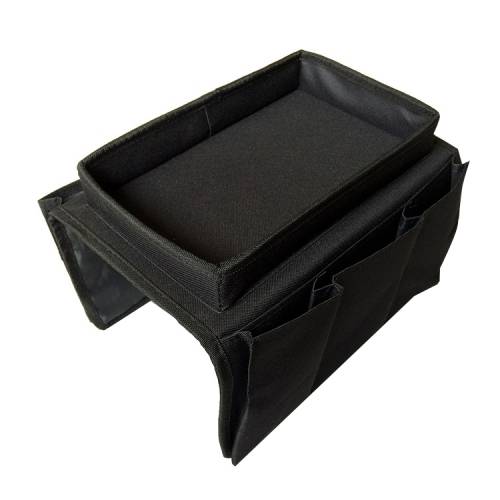 SF001 Oxford Cloth Sofa Armrest Hang Bag Household Storage Bag(Black)