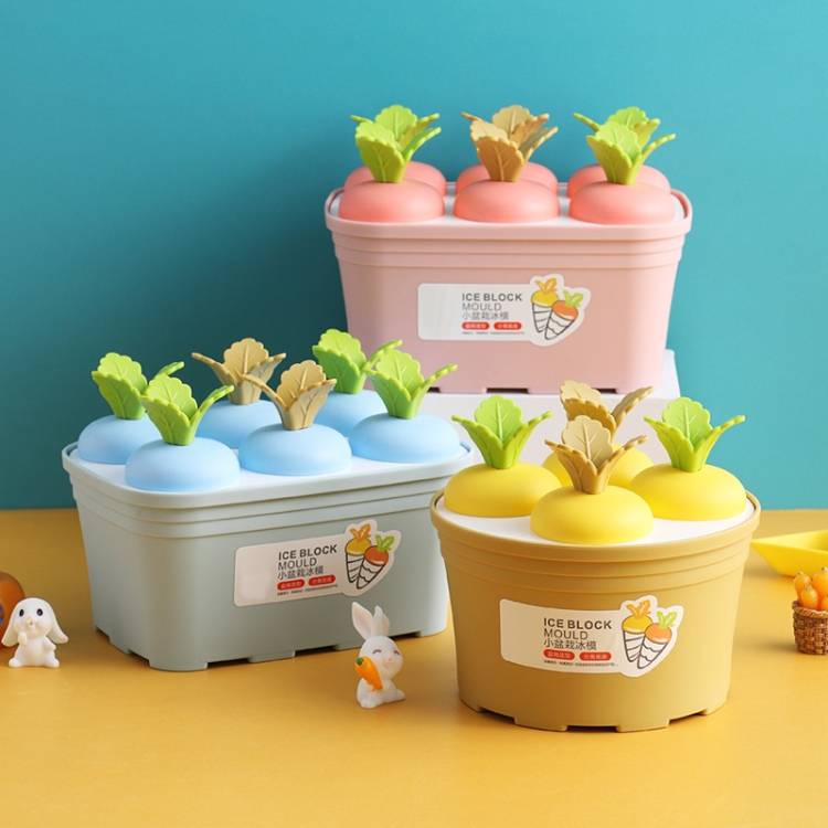 Summer Carrot Potted Ice Cream Mold Homemade Ice Tray Round Four