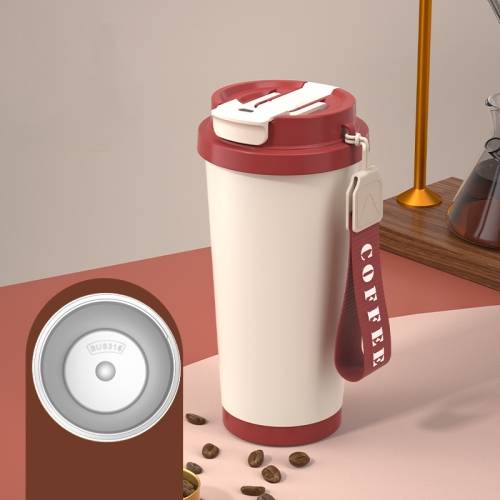 530ml 316 Stainless Steel Thermos Cup Coffee Mug Double Drinking Water Cup(Red)