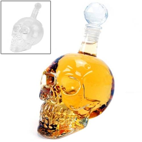 Crystal Glass Skull Bottle for Vodka &amp; Whiskey &amp; Beer Liqueur &amp; Red Wine &amp; Other Beverage,